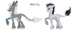 Size: 1435x600 | Tagged: safe, artist:saturngrl, imported from derpibooru, oc, oc only, kirin, cloven hooves, dewclaw, duo, kirin oc, raised hoof, simple background, transparent background, vector