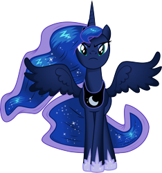 Size: 5613x6000 | Tagged: safe, artist:nicknesterov, deleted from derpibooru, imported from derpibooru, princess luna, simple background, solo, transparent background, vector