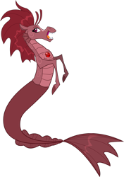 Size: 1024x1451 | Tagged: safe, artist:wubcakeva, imported from derpibooru, oc, oc only, oc:mezma, siren, fangs, gem, open mouth, simple background, siren gem, smiling, solo, transparent background