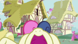 Size: 400x224 | Tagged: safe, edit, edited edit, edited screencap, imported from derpibooru, screencap, bon bon, sweetie belle, for whom the sweetie belle toils, hearts and hooves day (episode), season 2, season 4, animated, eaten alive, falling, female, floppy ears, gif, mawshot, nose in the air, open mouth, panic, screaming, sweetie belle nabbing uvula, uvula, uvula shaking, volumetric mouth, vore, yelling