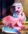 Size: 2218x2682 | Tagged: safe, artist:imalou, imported from derpibooru, silverstream, classical hippogriff, hippogriff, school daze, season 8, spoiler:s08, chest fluff, cute, detailed, diastreamies, female, fluffy, happy, jewelry, looking at you, necklace, open mouth, sitting, smiling, solo, spread wings, unshorn fetlocks, wings