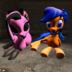 Size: 1079x1078 | Tagged: safe, imported from derpibooru, oc, oc:gamingcomputerpony, oc:paisy pennings, 3d, flower, gmod