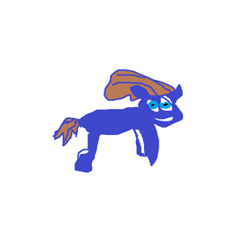 Size: 600x600 | Tagged: safe, artist:bela, derpibooru exclusive, imported from derpibooru, oc, oc:bela blueball, earth pony, pony, 1000 hours in ms paint, male, simple background, white background