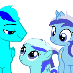 Size: 550x550 | Tagged: safe, artist:sky gamer, imported from derpibooru, minuette, oc, oc:minty gamer, oc:sky gamer, pegasus, pony, unicorn, family, female, filly, male, mare, parent:minuette, parent:oc:sky gamer, parents:canon x oc, parents:skynuette, simple background, skynuette, stallion, transparent background