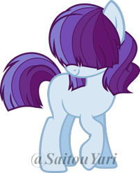 Size: 800x988 | Tagged: dead source, safe, artist:t-aroutachiikun, imported from derpibooru, oc, oc only, earth pony, pony, bangs, blank flank, female, hair over eyes, hidden eyes, mare, simple background, solo, transparent background