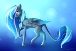 Size: 3000x2006 | Tagged: safe, artist:huayan, imported from derpibooru, oc, oc only, pegasus, pony, female, leonine tail, mare, solo, unshorn fetlocks