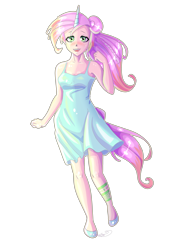 Size: 2893x4092 | Tagged: safe, artist:huayan, imported from derpibooru, oc, oc only, anthro, plantigrade anthro, clothes, dress, female, simple background, solo, transparent background