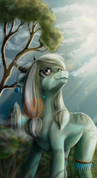 Size: 1356x2492 | Tagged: safe, artist:huayan, imported from derpibooru, oc, oc only, original species, cloud, solo, tree
