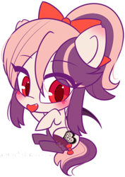 Size: 400x566 | Tagged: safe, artist:riouku, imported from derpibooru, oc, oc only, oc:sweet velvet, bat pony, pony, simple background, solo, transparent background