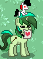 Size: 145x196 | Tagged: safe, derpibooru exclusive, imported from derpibooru, oc, oc only, oc:piper, pony, fallout equestria, pony town, collar, plushie, raider, solo