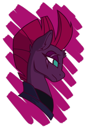 Size: 6000x9000 | Tagged: safe, artist:candelish, imported from derpibooru, tempest shadow, pony, unicorn, my little pony: the movie, abstract background, absurd resolution, bust, female, portrait, simple background, solo, transparent background