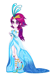 Size: 1355x2000 | Tagged: safe, artist:yulianapie26, imported from derpibooru, queen novo, equestria girls, my little pony: the movie, beautiful, clothes, dress, ear piercing, earring, equestria girls-ified, female, high heels, jewelry, piercing, shoes, simple background, smiling, transparent background