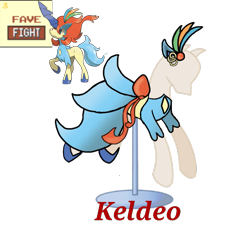 Size: 733x660 | Tagged: safe, artist:ask-nora-the-alicorn, artist:catscat111, artist:catscat112, imported from derpibooru, keldeo, clothes, dress, mannequin, mlp fashion, pokémon, raised hoof, simple background, transparent background