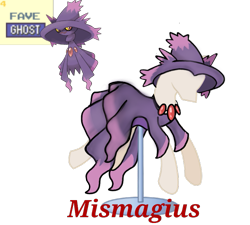 Size: 733x660 | Tagged: safe, artist:ask-nora-the-alicorn, artist:catscat111, artist:catscat112, imported from derpibooru, mismagius, clothes, dress, mannequin, mlp fashion, pokémon, simple background, transparent background