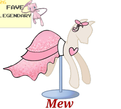 Size: 733x660 | Tagged: safe, artist:ask-nora-the-alicorn, artist:catscat111, artist:catscat112, imported from derpibooru, mew, clothes, dress, mannequin, mlp fashion, pokémon, simple background, transparent background