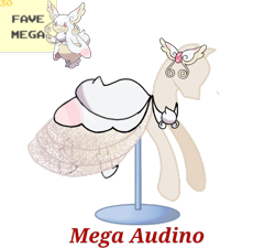 Size: 733x660 | Tagged: safe, artist:ask-nora-the-alicorn, artist:catscat111, artist:catscat112, imported from derpibooru, audino, clothes, dress, mannequin, mlp fashion, pokémon, simple background, transparent background