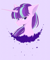 Size: 2500x3000 | Tagged: safe, artist:cupofvanillatea, imported from derpibooru, starlight glimmer, pony, alternate hairstyle, bust, female, high res, portrait, solo