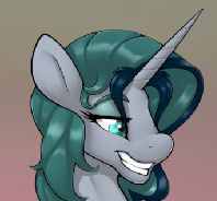 Size: 198x184 | Tagged: safe, imported from derpibooru, oc, oc only, pony, unicorn, eyelashes, eyeshadow, female, grin, image macro, lidded eyes, makeup, mare, meme, sidemouth, smiling, solo