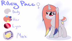 Size: 6098x3500 | Tagged: safe, artist:timkaa, artist:yuozka, imported from derpibooru, oc, oc only, oc:riley pace, pony, unicorn, female, mare, solo, text