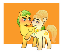 Size: 886x782 | Tagged: safe, artist:guiltyp, imported from derpibooru, aunt orange, mosely orange, uncle orange, earth pony, pony, shipping, the oranges