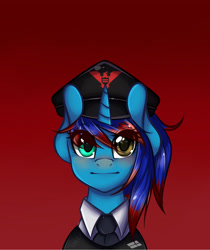 Size: 2913x3463 | Tagged: safe, artist:timkaa, artist:yuozka, imported from derpibooru, oc, oc only, pony, unicorn, bust, clothes, female, mare, papers please, solo, uniform