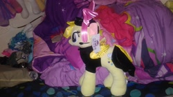 Size: 2560x1440 | Tagged: safe, imported from derpibooru, songbird serenade, my little pony: the movie, female, headworn microphone, irl, photo, pillow, plushie