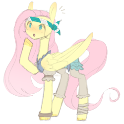 Size: 1000x1000 | Tagged: safe, artist:harusocoma, imported from derpibooru, fluttershy, pony, my little pony: the movie, female, pirate fluttershy, simple background, solo, white background