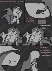 Size: 1600x2200 | Tagged: safe, artist:necrokuma, imported from derpibooru, princess celestia, oc, comic:the relic of disharmony, alternate timeline, comic series, original art