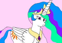 Size: 2284x1572 | Tagged: safe, artist:mister-moh, imported from derpibooru, princess celestia, drawing, looking at you