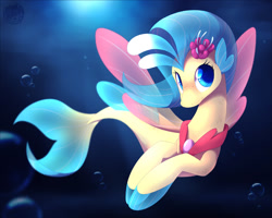 Size: 900x720 | Tagged: safe, artist:skyheavens, imported from derpibooru, princess skystar, seapony (g4), my little pony: the movie, cute, female, looking at you, skyabetes, solo, underwater, water