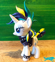 Size: 1024x1144 | Tagged: safe, artist:lostinthetrees, imported from derpibooru, rarity, pony, unicorn, alternate hairstyle, clothes, craft, female, figure, irl, mare, photo, punk, raripunk, sculpture, solo, traditional art