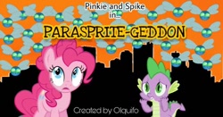 Size: 512x268 | Tagged: safe, imported from derpibooru, pinkie pie, spike, parasprite