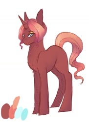 Size: 1093x1505 | Tagged: safe, artist:kittii-kat, imported from derpibooru, oc, oc only, oc:radiant ruby, pony, unicorn, female, mare, simple background, solo, white background