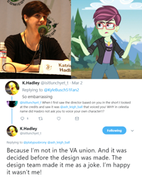 Size: 2048x2561 | Tagged: safe, imported from derpibooru, katie catley, equestria girls, equestria girls series, road trippin, comparison, katrina hadley, meta, text, twitter