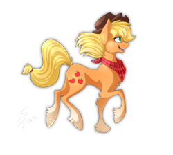 Size: 2212x1983 | Tagged: safe, artist:derpsonhooves, imported from derpibooru, applejack, earth pony, pony, bandana, cowboy hat, female, freckles, hat, mare, neckerchief, simple background, smiling, solo, stetson, transparent background, unshorn fetlocks