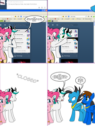 Size: 1204x1604 | Tagged: safe, artist:dekomaru, imported from derpibooru, pinkie pie, oc, oc:brave star, oc:dazzle, oc:flying ace, earth pony, pegasus, pony, tumblr:ask twixie, ask, comic, fourth wall, male, misspelling, stallion, tumblr