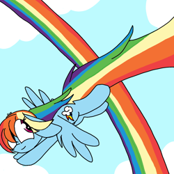 Size: 1024x1024 | Tagged: safe, artist:circuspaparazzi5678, imported from derpibooru, rainbow dash, cloud, sonic rainboom