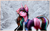 Size: 1733x1083 | Tagged: safe, artist:symphstudio, artist:xxmissteaxx, imported from derpibooru, oc, oc only, oc:twinke paint, pony, unicorn, clothes, female, mare, one ear down, scarf, snow, solo, tongue out