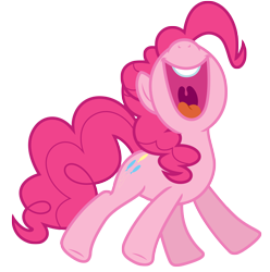 Size: 6000x6039 | Tagged: safe, artist:estories, imported from derpibooru, pinkie pie, pony, absurd resolution, female, happy, nose in the air, simple background, solo, transparent background, uvula, vector, volumetric mouth