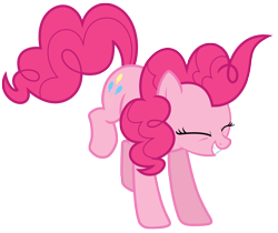 Size: 7116x5974 | Tagged: safe, artist:estories, imported from derpibooru, pinkie pie, pony, absurd resolution, eyes closed, female, happy, simple background, solo, transparent background, vector