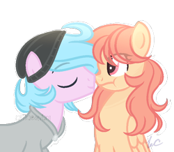 Size: 688x601 | Tagged: safe, artist:waterz-colrxz, imported from derpibooru, oc, oc only, oc:felix, oc:simone, earth pony, pegasus, pony, base used, female, male, mare, nuzzling, oc x oc, shipping, simple background, stallion, straight, transparent background