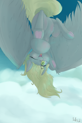 Size: 3600x5400 | Tagged: safe, artist:ruby dusk, imported from derpibooru, derpy hooves, pegasus, pony, cute, derpabetes, female, happy, mid-air, night, solo