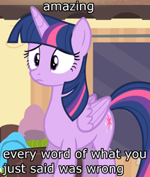 Size: 879x1039 | Tagged: safe, edit, edited screencap, imported from derpibooru, screencap, twilight sparkle, alicorn, pony, rarity takes manehattan, confused, female, mare, reaction image, solo, star wars, star wars: the last jedi, twilight sparkle (alicorn)