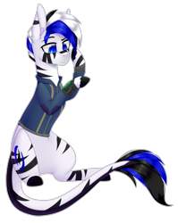 Size: 2065x2597 | Tagged: safe, artist:ohhoneybee, imported from derpibooru, oc, oc only, oc:kelyps, pony, zebra, clothes, high res, jumpsuit, male, pipbuck, simple background, sitting, solo, transparent background, vault suit, zebra oc