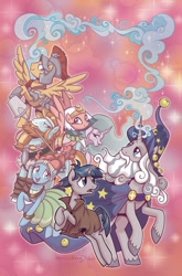 Size: 787x1195 | Tagged: safe, artist:brendahickey, idw, imported from derpibooru, flash magnus, meadowbrook, mistmane, rockhoof, somnambula, star swirl the bearded, stygian, earth pony, pegasus, pony, unicorn, legends of magic, spoiler:comic, spoiler:comiclom7, female, idw publishing, male, mare, pillars of equestria, solo, stallion