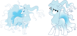 Size: 5389x2562 | Tagged: safe, artist:jdrus, imported from derpibooru, oc, oc only, alolan ninetales, earth pony, fox, fox pony, hybrid, ninetales, original species, poképony, pony, alolan form, chest fluff, eyeroll, female, kitsune, kitsune pony, mare, pokémon, ponified, simple background, solo, transparent background