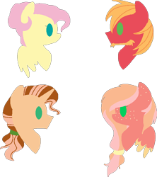 Size: 627x707 | Tagged: safe, artist:belladrawsstuff2004, imported from derpibooru, big macintosh, fluttershy, oc, oc:caramel, oc:sweet apple, pegasus, pony, unicorn, alternate hairstyle, beard, colored wings, colored wingtips, facial hair, family, female, fluttermac, freckles, male, mare, offspring, parent:big macintosh, parent:fluttershy, parents:fluttermac, shipping, simple background, stallion, straight, transparent background