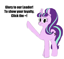 Size: 1503x1380 | Tagged: safe, imported from derpibooru, starlight glimmer, pony, april fools, equal cutie mark, equality bait, female, glimmerbooru, glimmerbooru exclusive, s5 starlight, simple background, solo, stalin glimmer, transparent background