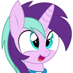 Size: 500x500 | Tagged: safe, artist:cyanlightning, imported from derpibooru, starlight glimmer, oc, oc only, oc:cyan lightning, pony, unicorn, april fools 2018, clothes, colt, male, open mouth, recolor, rule 63, scarf, simple background, solo, stellar gleam, transparent background, vector