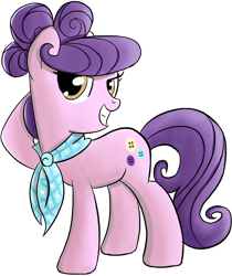 Size: 1024x1221 | Tagged: safe, artist:thealjavis, imported from derpibooru, suri polomare, earth pony, pony, arm behind head, clothes, female, looking at you, scarf, simple background, smiling, solo, transparent background